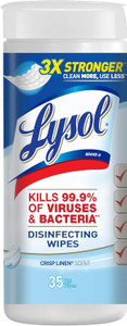 Lysol Disinfecting Wipes, Crisp Linen, 35ct