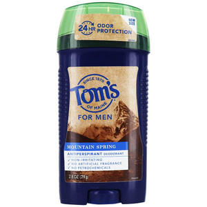 Tom's Of Maine 48hr Mountain Spring Mens Antiperspirant 2.8 oz Stick