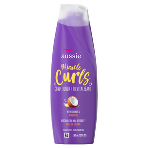 Aussie Miracle Curls with Coconut Oil, Paraben Free Conditioner, 12 Oz
