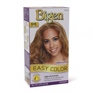 Bigen Women Easy Color High Lift Permanent Hair Color, 6HB Honey Blonde, 1 Ea