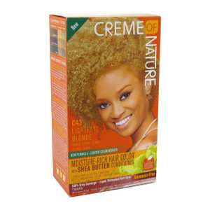 Creme of Nature Moisture Rich Hair Color Kit in Light Blonde for Shea Butter Enriched Color, 1 Ea
