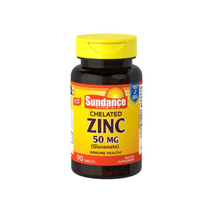 Sundance Vitamins Chelated Zinc 50 Mg Tablets, 90 Ea
