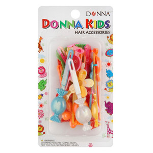 Donna Collection Kids Barrettes for Decorative Hair Clips, 18 Ea