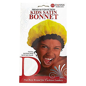 Donna Collection Kids Satin Bonnet in Assorted Colors for Gentle Sleep, 1 Ea