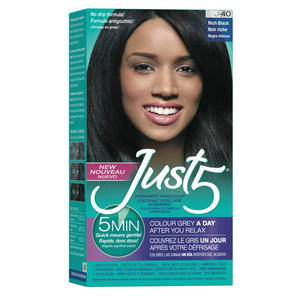 Just 5 Womens 5 Minute Permanent Hair Color, Rich Black, J-40 - 1 Ea