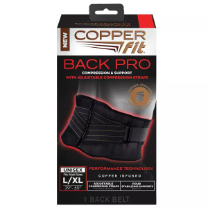 Copper Fit Advanced Back Pro L XL Size for Lower Back Pain Support and Relief, 1 Ea
