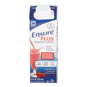 Ensure Plus Strawberry Oral Supplement, 8 Oz