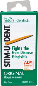 Stim-U-Dent Plaque Removers, Mint Flavor 4-25 Packs