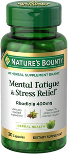 Nature'S Bounty Mental Fatigue And Stress Relief,Rhodiola 400 Mg, 30 Count