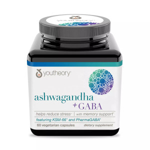 Youtheory  Ashwagandha +GABA, 60 ct