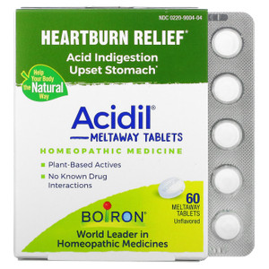 Boiron Acidil for Relief of Acid Reflux Heartburn, 60 Ea