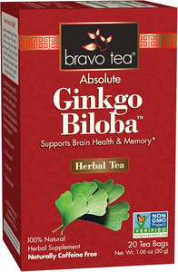 Bravo Tea Absolute Ginkgo Biloba Herbal Tea, 20 Ea