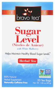 Bravo Tea Sugar Level Herbal Tea, 20 Ea