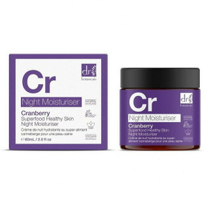 Dr Botanicals Cranberry Night Moisturiser for Nighttime Skin Repair, 2 oz