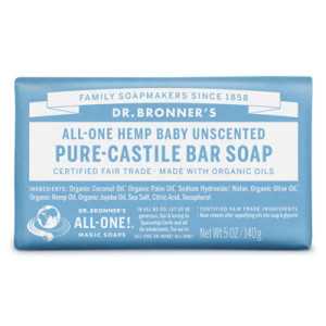 Dr. Bronner Organic Mild Baby Bar Soap for Gentle Baby Skin Care, 5 oz
