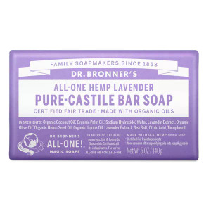 Dr. Bronner's All-One Hemp Lavender Bar Soap for Calming Aroma, 5 oz
