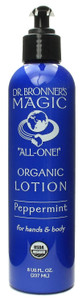 Dr. Bronner's Peppermint Organic Hand and Body Lotion for Cooling Moisture, 8 oz