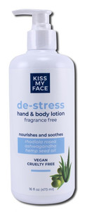 Kiss My Face De Stress Hand And Body Lotion 16 Oz