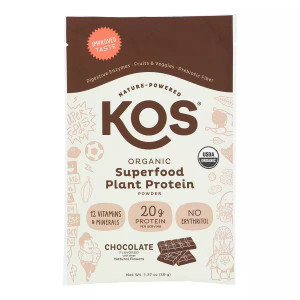 Kos Chocolate Organic Superfood Plant Protein Powder 1.37 Oz