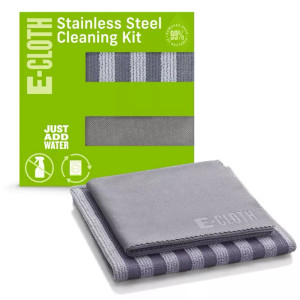 E-Cloth Stainless Steel Microfiber Cleaning Cloth Kit - 2Ct