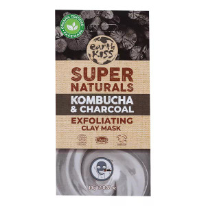 Earth Kiss Kombucha & Charcoal Exfoliating Clay Mask - 0.35 Oz