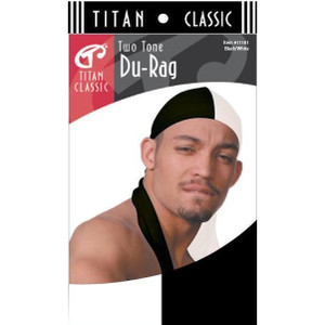 Titan Durag 2 Tone Black/White - 1 Ct