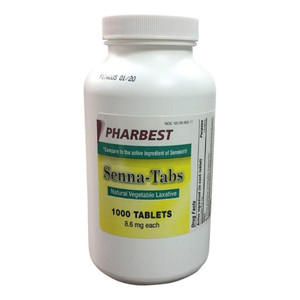 Pharbest Senna 8.6 Mg Natural Vegetable Laxative, 1000 Ea