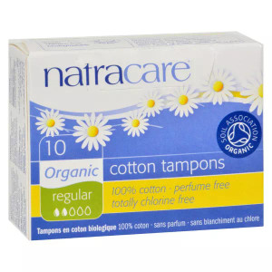 Natracare Cotton Tampons Organic Regular - 10 Ct