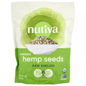 Nutiva Organic Hemp Seeds Raw Shelled - 12 Oz