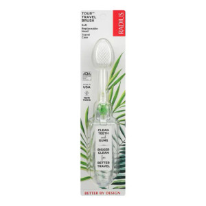 Radius Tour Travel Brush Soft Replaceable Head Toothbrush - 1 Ct