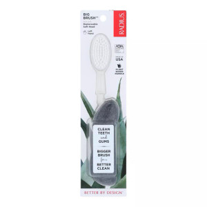 Radius Big Brush Replaceable Soft Head Left Hand Toothbrush - 1 Ct