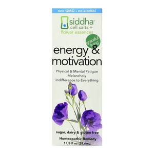 Siddha Cell Salts+ Energy & Motivation Homeopathic Remedies - 1 Fl Oz