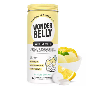 Wonderbelly Antacid Lemon Sorbet - 60 Chewable