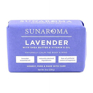 Sunaroma Lavender Shea Butter and Vitamin E Oil Bath Soap - 8 Oz
