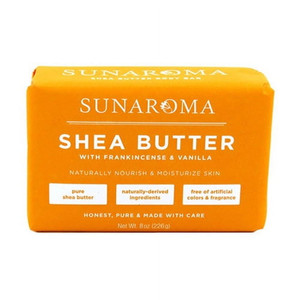 Sunaroma Shea Butter Frankincense & Vanilla Bath Soap - 8 Oz