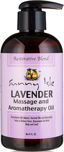Sunny Isle Lavender Massage And Aromatherapy Oil Brown - 8 fl oz