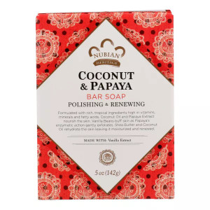 Nubian Heritage Coconut and Papaya Bar Soap - 5 oz