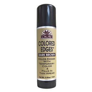 Okay Colored Edges Dark Brown - 0.5 Oz