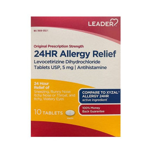 Leader All Day Allergy Relief Tablets - 10 Count