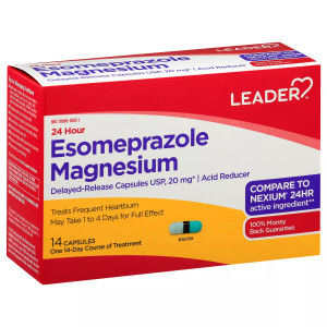 Leader 24 Hour Esomeprazole Magnesium - 14 Capsules