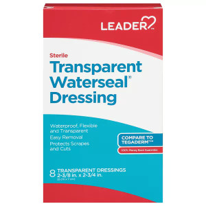 Leader Sterile Transparent Waterseal Dressing - 8 ea