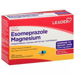 Leader 24 Hour Esomeprazole Magnesium - 28 Caps