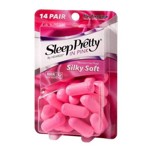 Hearos Sleep Pretty in Pink Silky Soft Ear Plugs for Womens - 14 Pairs
