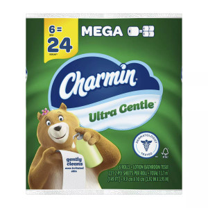Charmin Ultra Gentle Toilet Paper 6 Mega Rolls 231 Sheets, 6 Ea