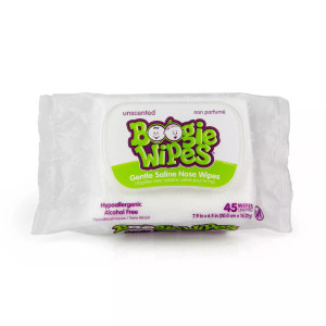 Boogie Wipes Saline Nose Wipes, 45 Ea
