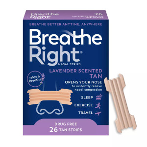 Breathe Right Lavender Scented Nasal Strips, 26 Ea