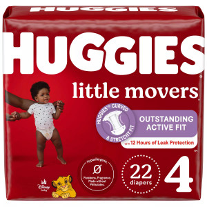 Huggies Little Movers Baby Disposable Diapers - 22 Ct