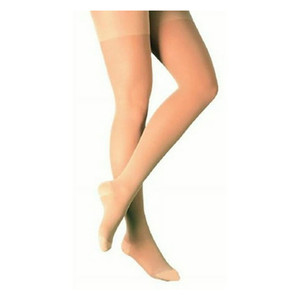 Loving Comfort Surgical Thigh High Closed Toe Unisex Beige Large - 1 Pair