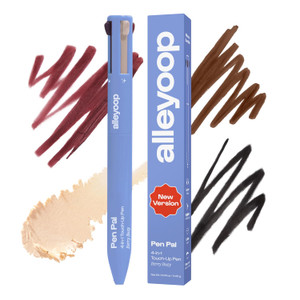 alleyoop Pen Pal 4-in-1 Eye, Brow, Lip & Highlight Pen Berry Busy - 1 Ct
