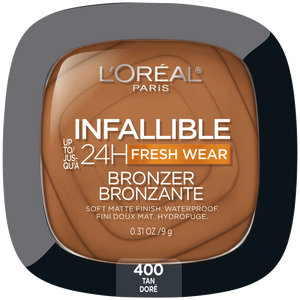 L'OREAL PARIS Infallible Up to 24H Fresh Wear Soft Matte Bronzer, 300 Light medium, 0.31 oz